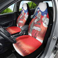 Slovenia Santa Christmas Car Seat Cover Slovenija Vesel Bozic Flag Style - Wonder Print Shop