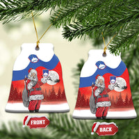 Slovenia Santa Christmas Ceramic Ornament Slovenija Vesel Bozic Flag Style - Wonder Print Shop
