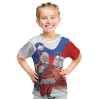 Slovenia Santa Christmas Kid T Shirt Slovenija Vesel Bozic Flag Style - Wonder Print Shop