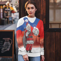 Slovenia Santa Christmas Ugly Christmas Sweater Slovenija Vesel Bozic Flag Style - Wonder Print Shop