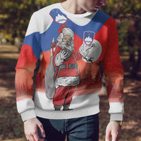 Slovenia Santa Christmas Ugly Christmas Sweater Slovenija Vesel Bozic Flag Style - Wonder Print Shop