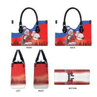Slovenia Santa Christmas Leather Bag Slovenija Vesel Bozic Flag Style - Wonder Print Shop