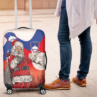Slovenia Santa Christmas Luggage Cover Slovenija Vesel Bozic Flag Style - Wonder Print Shop