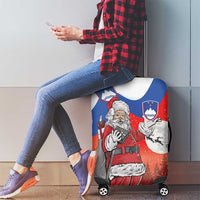 Slovenia Santa Christmas Luggage Cover Slovenija Vesel Bozic Flag Style - Wonder Print Shop