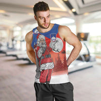 Slovenia Santa Christmas Men Tank Top Slovenija Vesel Bozic Flag Style - Wonder Print Shop