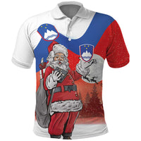 Slovenia Santa Christmas Polo Shirt Slovenija Vesel Bozic Flag Style - Wonder Print Shop