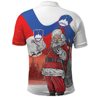 Slovenia Santa Christmas Polo Shirt Slovenija Vesel Bozic Flag Style - Wonder Print Shop