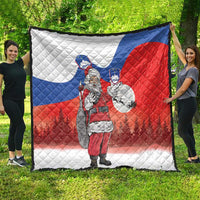 Slovenia Santa Christmas Quilt Slovenija Vesel Bozic Flag Style - Wonder Print Shop
