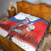 Slovenia Santa Christmas Quilt Slovenija Vesel Bozic Flag Style - Wonder Print Shop