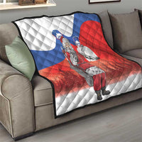 Slovenia Santa Christmas Quilt Slovenija Vesel Bozic Flag Style - Wonder Print Shop