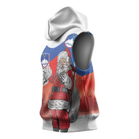 Slovenia Santa Christmas Sleeveless Hoodie Slovenija Vesel Bozic Flag Style - Wonder Print Shop