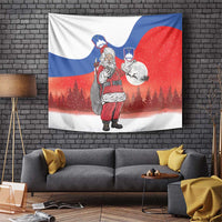 Slovenia Santa Christmas Tapestry Slovenija Vesel Bozic Flag Style - Wonder Print Shop