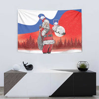 Slovenia Santa Christmas Tapestry Slovenija Vesel Bozic Flag Style - Wonder Print Shop