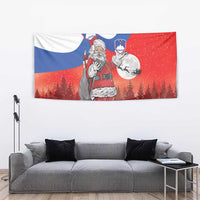 Slovenia Santa Christmas Tapestry Slovenija Vesel Bozic Flag Style - Wonder Print Shop