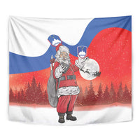 Slovenia Santa Christmas Tapestry Slovenija Vesel Bozic Flag Style - Wonder Print Shop
