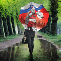 Slovenia Santa Christmas Umbrella Slovenija Vesel Bozic Flag Style - Wonder Print Shop
