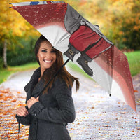 Slovenia Santa Christmas Umbrella Slovenija Vesel Bozic Flag Style - Wonder Print Shop