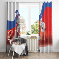 Slovenia Santa Christmas Window Curtain Slovenija Vesel Bozic Flag Style - Wonder Print Shop