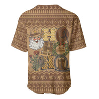 Western Cowboy Christmas Baseball Jersey Cowboy Santa Ho Ho Ho Retro - Wonder Print Shop