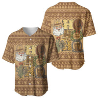 Western Cowboy Christmas Baseball Jersey Cowboy Santa Ho Ho Ho Retro - Wonder Print Shop