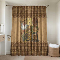Western Cowboy Christmas Bathroom Set Cowboy Santa Ho Ho Ho Retro - Wonder Print Shop