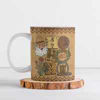 Western Cowboy Christmas Ceramic Mug Cowboy Santa Ho Ho Ho Retro - Wonder Print Shop