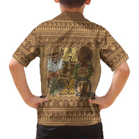 Western Cowboy Christmas Family Matching Mermaid Dress and Hawaiian Shirt Cowboy Santa Ho Ho Ho Retro - Wonder Print Shop