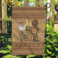 Western Cowboy Christmas Garden Flag Cowboy Santa Ho Ho Ho Retro - Wonder Print Shop