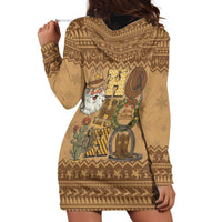 Western Cowboy Christmas Hoodie Dress Cowboy Santa Ho Ho Ho Retro - Wonder Print Shop