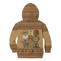 Western Cowboy Christmas Kid Hoodie Cowboy Santa Ho Ho Ho Retro - Wonder Print Shop