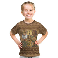 Western Cowboy Christmas Kid T Shirt Cowboy Santa Ho Ho Ho Retro - Wonder Print Shop