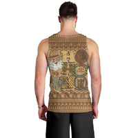 Western Cowboy Christmas Men Tank Top Cowboy Santa Ho Ho Ho Retro - Wonder Print Shop