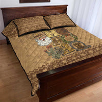 Western Cowboy Christmas Quilt Bed Set Cowboy Santa Ho Ho Ho Retro - Wonder Print Shop