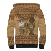 Western Cowboy Christmas Sherpa Hoodie Cowboy Santa Ho Ho Ho Retro - Wonder Print Shop