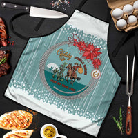 Cowboy Christmas Apron Giddy Up Jingle Horse Green Version - Wonder Print Shop