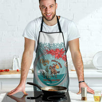 Cowboy Christmas Apron Giddy Up Jingle Horse Green Version - Wonder Print Shop