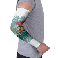 Cowboy Christmas Arm Sleeves Giddy Up Jingle Horse Green Version - Wonder Print Shop
