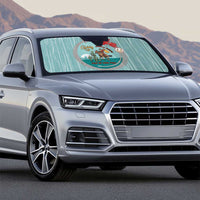 Cowboy Christmas Auto Sun Shade Giddy Up Jingle Horse Green Version - Wonder Print Shop