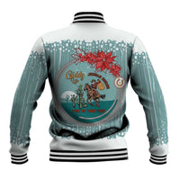 Cowboy Christmas Baseball Jacket Giddy Up Jingle Horse Green Version - Wonder Print Shop