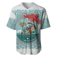Cowboy Christmas Baseball Jersey Giddy Up Jingle Horse Green Version - Wonder Print Shop