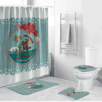 Cowboy Christmas Bathroom Set Giddy Up Jingle Horse Green Version - Wonder Print Shop