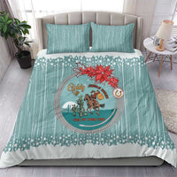 Cowboy Christmas Bedding Set Giddy Up Jingle Horse Green Version - Wonder Print Shop