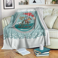Cowboy Christmas Blanket Giddy Up Jingle Horse Green Version - Wonder Print Shop