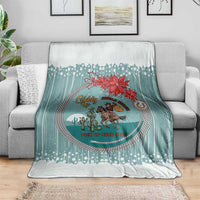 Cowboy Christmas Blanket Giddy Up Jingle Horse Green Version - Wonder Print Shop