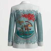 Cowboy Christmas Blazer Giddy Up Jingle Horse Green Version - Wonder Print Shop