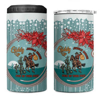 Cowboy Christmas 4 in 1 Can Cooler Tumbler Giddy Up Jingle Horse Green Version - Wonder Print Shop