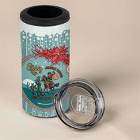 Cowboy Christmas 4 in 1 Can Cooler Tumbler Giddy Up Jingle Horse Green Version - Wonder Print Shop