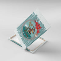 Cowboy Christmas Canvas Wall Art Giddy Up Jingle Horse Green Version - Wonder Print Shop