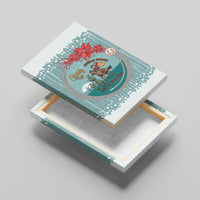 Cowboy Christmas Canvas Wall Art Giddy Up Jingle Horse Green Version - Wonder Print Shop