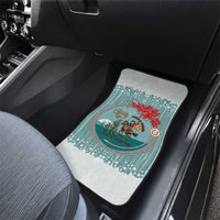 Cowboy Christmas Car Mats Giddy Up Jingle Horse Green Version - Wonder Print Shop
